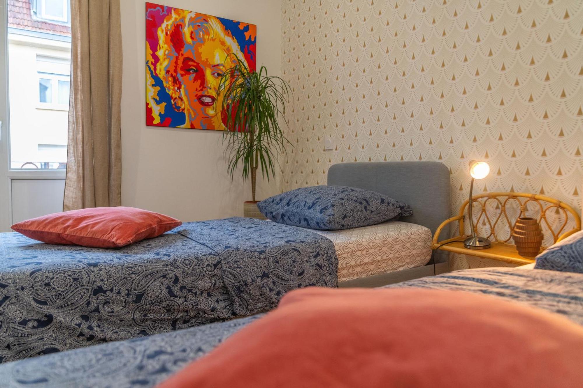 Plumeria - Grand 75m2 - Au Calme - Proche Gare, Nouvelle - Parking Public Gratuit - 2 - 4 Lits Separes Metz
